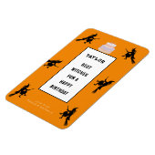 Magnet Flexible Halloween Anniversaire drôle personnalisable (Côté Gauche)