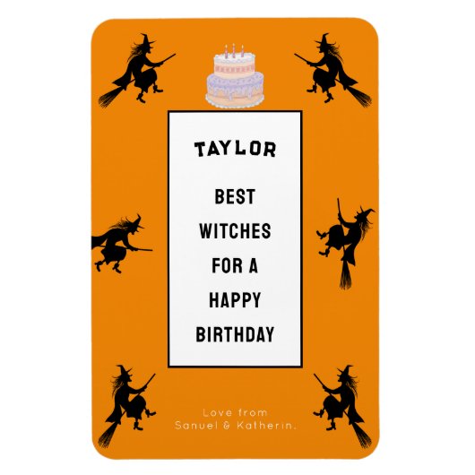 Magnet Flexible Halloween Anniversaire drôle personnalisable (Vertical)