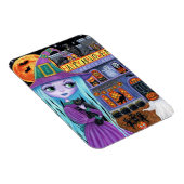 Magnet Flexible Halloween Bash Black Chat mignonne sorcière hantée (Côté Droit)