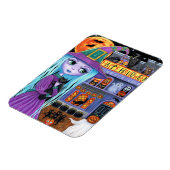 Magnet Flexible Halloween Bash Black Chat mignonne sorcière hantée (Côté Gauche)
