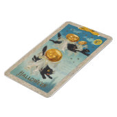 Magnet Flexible Halloween Chats noirs et Fantômes Citrouilles Vint (Côté Gauche)