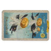 Magnet Flexible Halloween Chats noirs et Fantômes Citrouilles Vint (Horizontal)