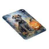 Magnet Flexible Halloween Chesapeake Bay Terrier Avec Citrouilles (Côté Droit)