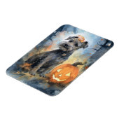 Magnet Flexible Halloween Chesapeake Bay Terrier Avec Citrouilles (Côté Gauche)