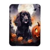 Magnet Flexible Halloween Cocker Spaniel Avec Citrouilles (Vertical)