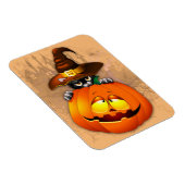 Magnet Flexible Halloween Cute Kitty Witch et ami Citrouille (Côté Droit)