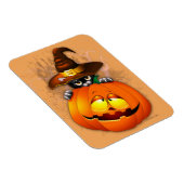 Magnet Flexible Halloween Cute Kitty Witch et ami Citrouille (Côté Droit)