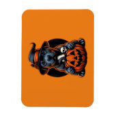 Magnet Flexible Halloween de chien - Pitbull Witch (Vertical)