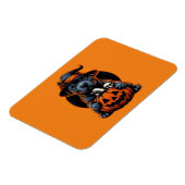 Magnet Flexible Halloween de chien - Pitbull Witch (Côté Gauche)