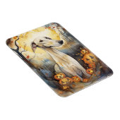 Magnet Flexible Halloween Greyhound Avec La Peur Citrouille (Côté Droit)