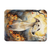 Magnet Flexible Halloween Greyhound Avec La Peur Citrouille (Horizontal)