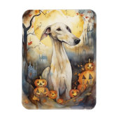Magnet Flexible Halloween Greyhound Avec La Peur Citrouille (Vertical)