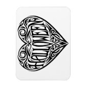 Magnet Flexible Halloween Heart, Black Heart, Holiday (Vertical)