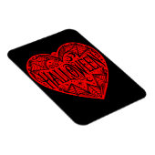 Magnet Flexible Halloween Heart, Red Heart Shape, Holiday (Côté Droit)