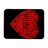 Magnet Flexible Halloween Heart, Red Heart Shape, Holiday (Horizontal)