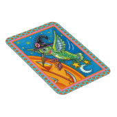 MAGNET FLEXIBLE HALLOWEEN HUMMINGBIRD & JACK-O'-LANTERN WHIMSY (Côté Droit)