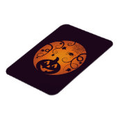 Magnet Flexible Halloween Jack-o'-lantern citrouille visage et ara (Côté Gauche)