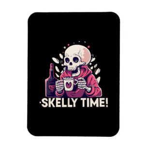Magnet Flexible halloween mais c'est l'heure de skelly