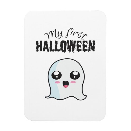 Magnet Flexible Halloween mignonne Boo nouveau-né bébé fille premi (Vertical)