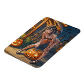 Magnet Flexible Halloween Monster Jack-o-Lantern & Bat Vixen Girl (Côté Gauche)