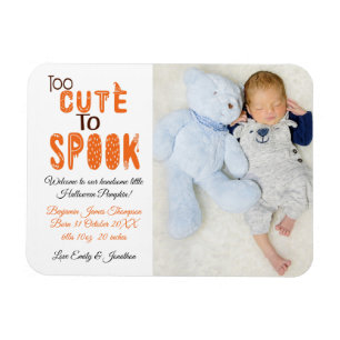 Magnet Flexible Halloween Nouveau bébé garçon trop mignon pour par