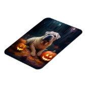 Magnet Flexible Halloween Shar Pei Avec La Peur Citrouille (Côté Gauche)