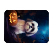 Magnet Flexible Halloween Shih Tzu Avec La Peur Citrouille (Horizontal)