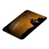 Magnet Flexible Halloween Witch et Cauldron avec chauves-souris (Côté Gauche)