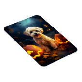 Magnet Flexible Halloween Yorkipoo Avec La Peur Citrouille (Côté Droit)