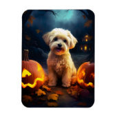 Magnet Flexible Halloween Yorkipoo Avec La Peur Citrouille (Vertical)