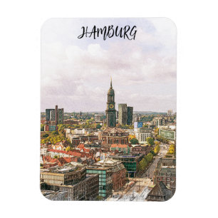 Magnet Flexible Hambourg Allemagne Hansestadt City View