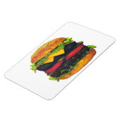 Magnet Flexible Hamburger de luxe double au fromage (Côté Gauche)