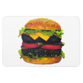 Magnet Flexible Hamburger de luxe double au fromage (Horizontal)