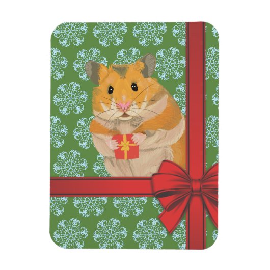 Magnet Flexible Hammy Christmas Hamster Noël (Vertical)