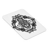 Magnet Flexible Hamsa Avec Ornements Ethniques Doodle (Côté Droit)