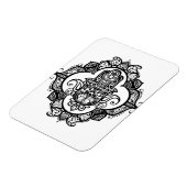 Magnet Flexible Hamsa Avec Ornements Ethniques Doodle (Côté Gauche)