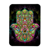 Magnet Flexible Hamsa Fatma Main Psychedelic Art (Vertical)