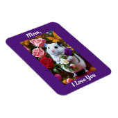 Magnet Flexible Hamster avec l'aimant de la fête des mères Roses (Côté Droit)