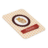 Magnet Flexible Hamster de filles rouges et roses (Côté Droit)