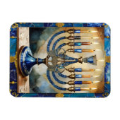 Magnet Flexible Hanoukka bleue Menorah (Horizontal)