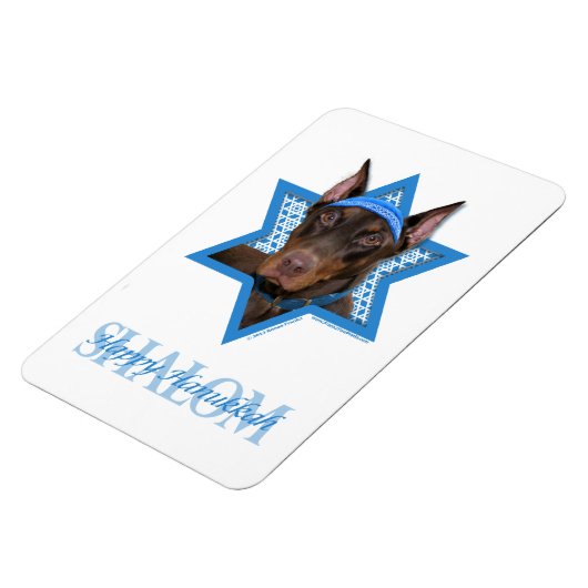 Magnet Flexible Hanoukka Star of David - Doberman - Rocky (Côté Gauche)