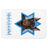 Magnet Flexible Hanoukka Star of David - Doberman - Rocky (Horizontal)