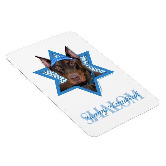 Magnet Flexible Hanoukka Star of David - Doberman - Rocky (Côté Droit)