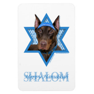 Magnet Flexible Hanoukka Star of David - Doberman - Rocky