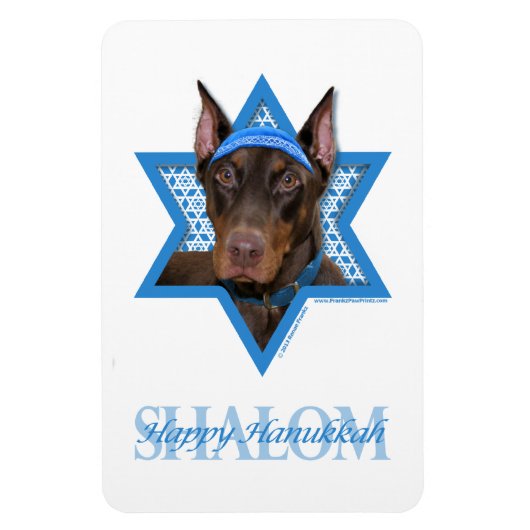 Magnet Flexible Hanoukka Star of David - Doberman - Rocky (Vertical)