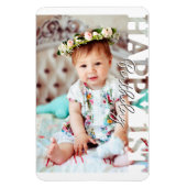 Magnet Flexible Happy 1st Birthday Photo keepsake (Vertical)