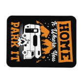 Magnet Flexible Happy Camper Home Est Là Où Vous Le Garez (Horizontal)