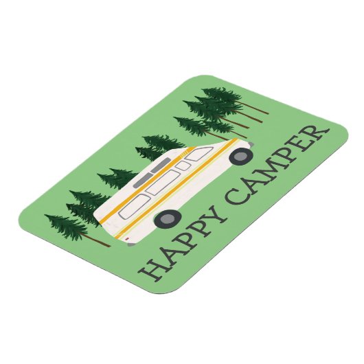 Magnet Flexible HAPPY CAMPER Vanlife RVing Motorhome Trees (Côté Gauche)