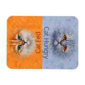 Magnet Flexible Happy Chat Fed Sad Chat faim (Horizontal)