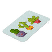 Magnet Flexible Happy Cute Cactus dans les pots de fleurs Illustra (Côté Gauche)